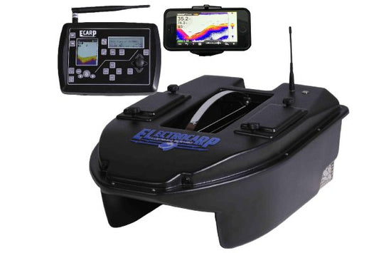 BARCO CEBADOR CARPIO C3 NEGRO WIFI - Carpfishingbarato CHIMBOMBO BARCO CEBADOR