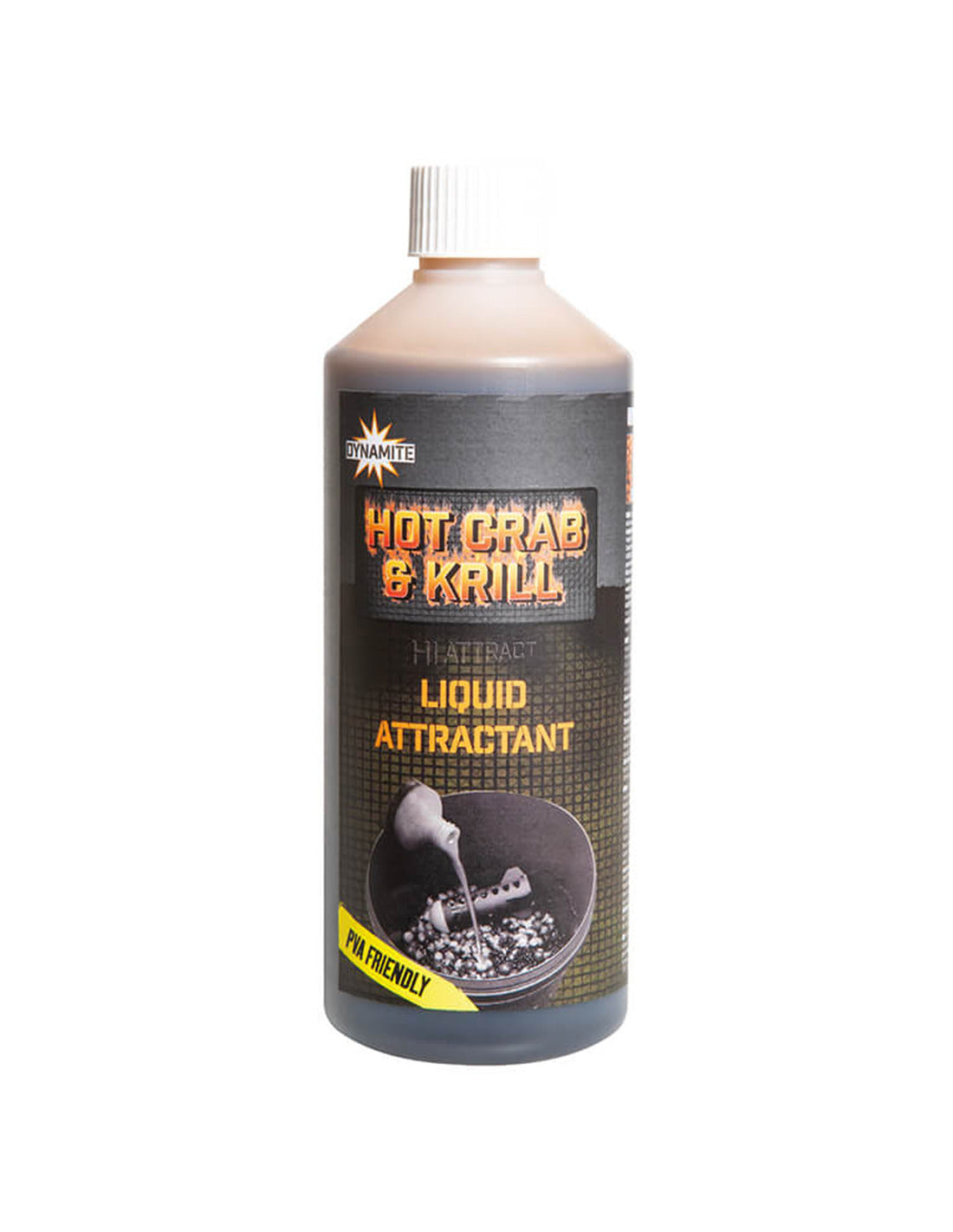 DYNAMITE LIQUID ATTRACTANT HOT CRAB & KRILL 500ML - Carpfishingbarato CHIMBOMBO LIQUIDO