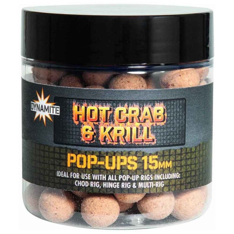 DYNAMITE HOT CRAB & KRILL POP UPS 15MM - Carpfishingbarato CHIMBOMBO POP UPS