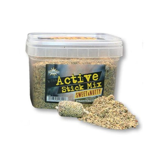 DYNAMITE BAITS ACTIVE STICK MIX SWEE &amp; NUTTY 650G - Carpfishingbarato CHIMBOMBO STICK MIX