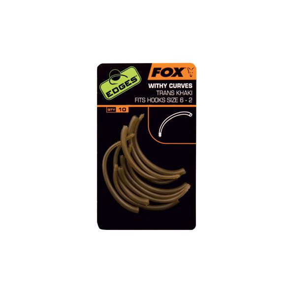 FOX WITHY CURVES TRANS KHAKI FITS HOOKS SIZE 6-2 - Carpfishingbarato CHIMBOMBO ADAPTADOR BAJOS