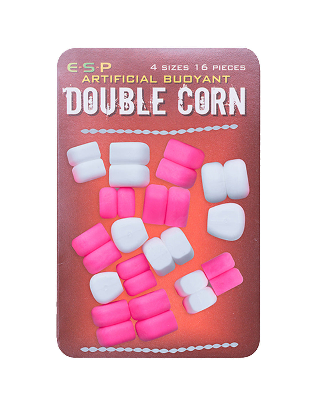 ESP ARTIFICIAL BUDYANT DOUBLE CORN WHITE PINK 4 SIZES (16 UNID) - Carpfishingbarato CHIMBOMBO MAIZ ARTIFICIAL