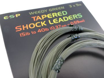 Puente Conico E.S.P Tapered Shock Leaders 3 X 9 M Weedy Green - Carpfishingbarato CHIMBOMBO PUENTE CONICO