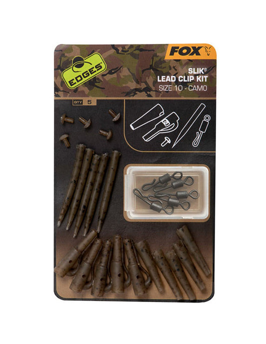 FOX SLIK LEAD CLIP KIT SIZE-10-CAMO - Carpfishingbarato CHIMBOMBO KIT DE MONTAJE