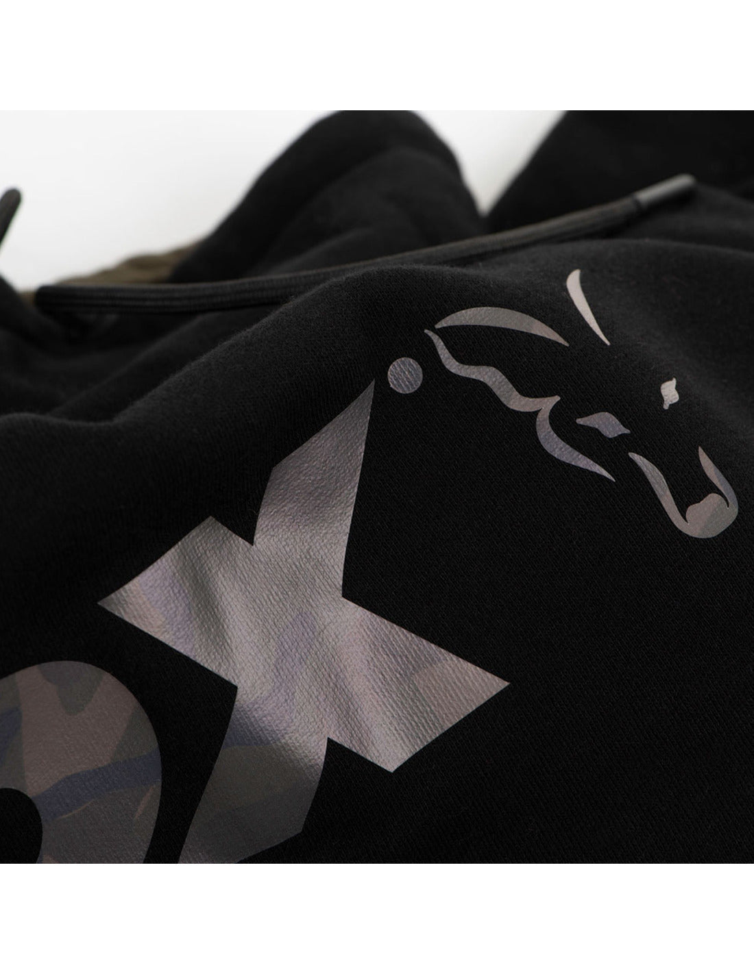 FOX BLACK/CAMO HOODY TALLA L - Carpfishingbarato CHIMBOMBO SUDADERA