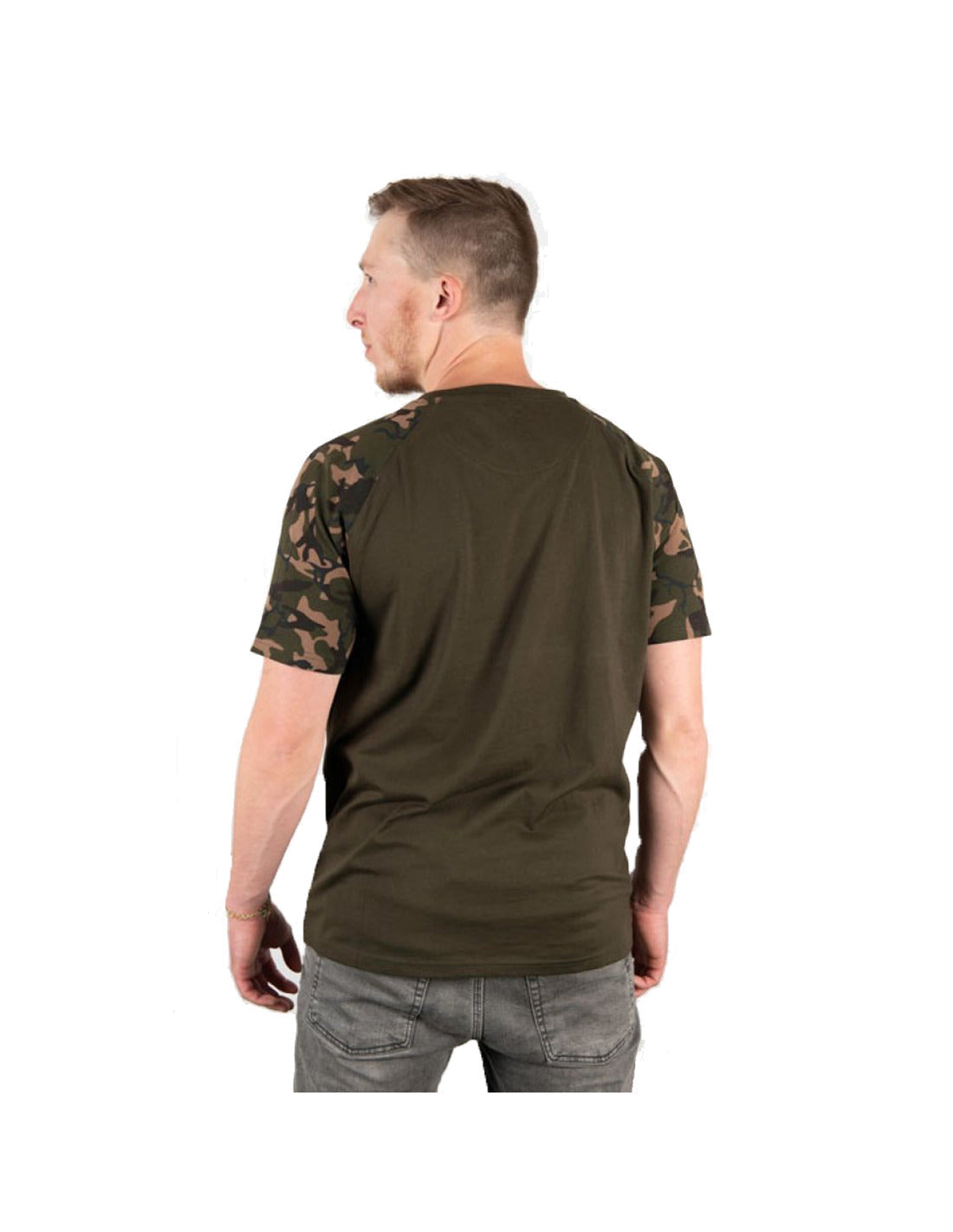 FOX T-SHIRT RAGLAN KHAKI CAMO - Carpfishingbarato CHIMBOMBO CAMISETA