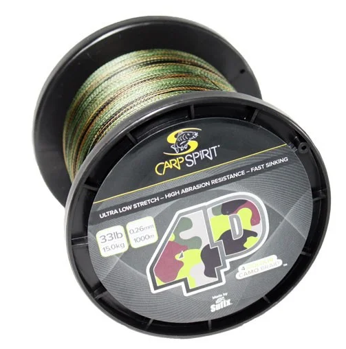 Hilo Trenzado Carp Spirit 4D Camo Braid 0.30mm 1000m