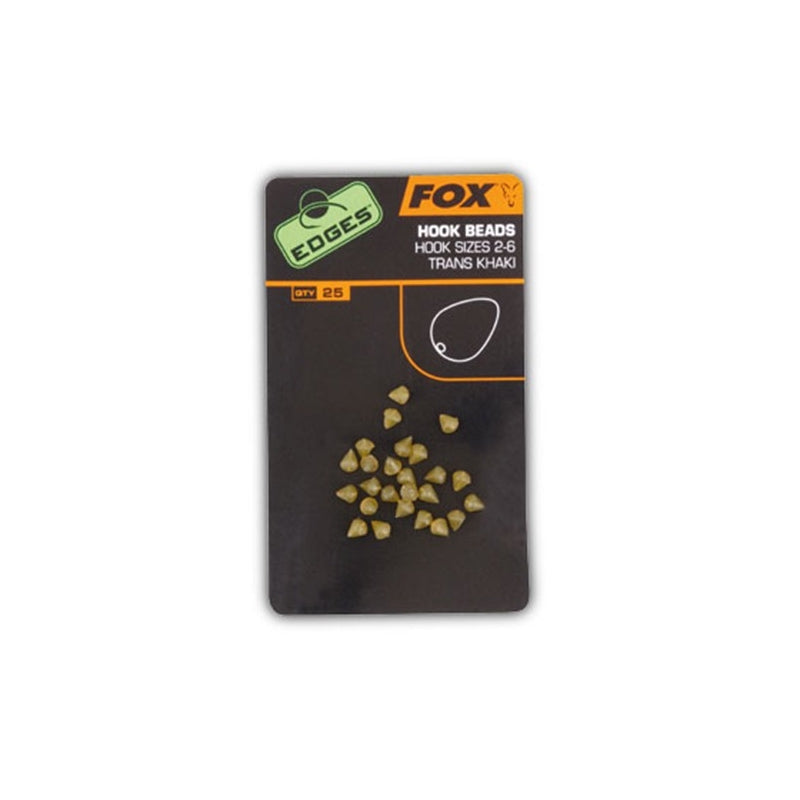 FOX HOOK BEADS HOOK SIZES 2/6 TRANS KHAKI - Carpfishingbarato CHIMBOMBO TOPES DE ANZUELO