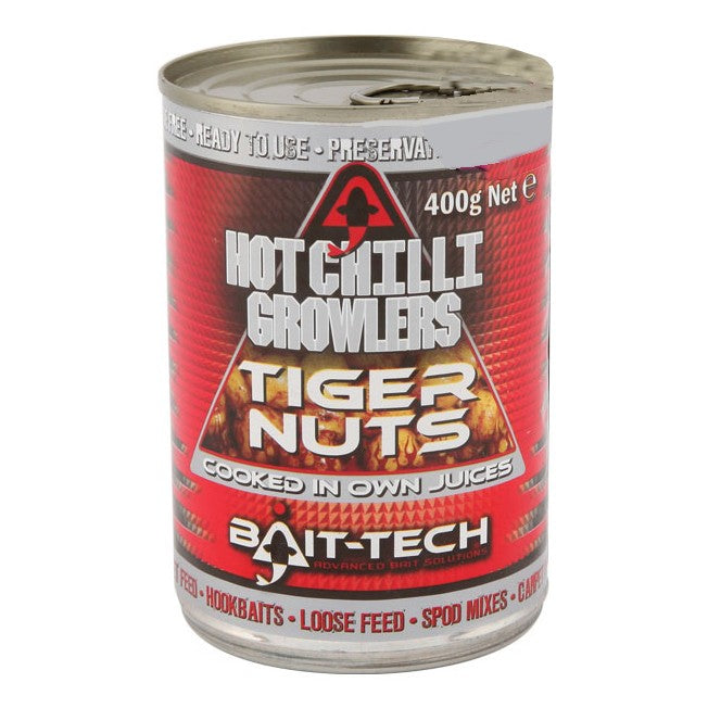 BAIT-TECH HOT CHILLI GROWLERS TIGER NUTS 400G - Carpfishingbarato CHIMBOMBO CHUFA