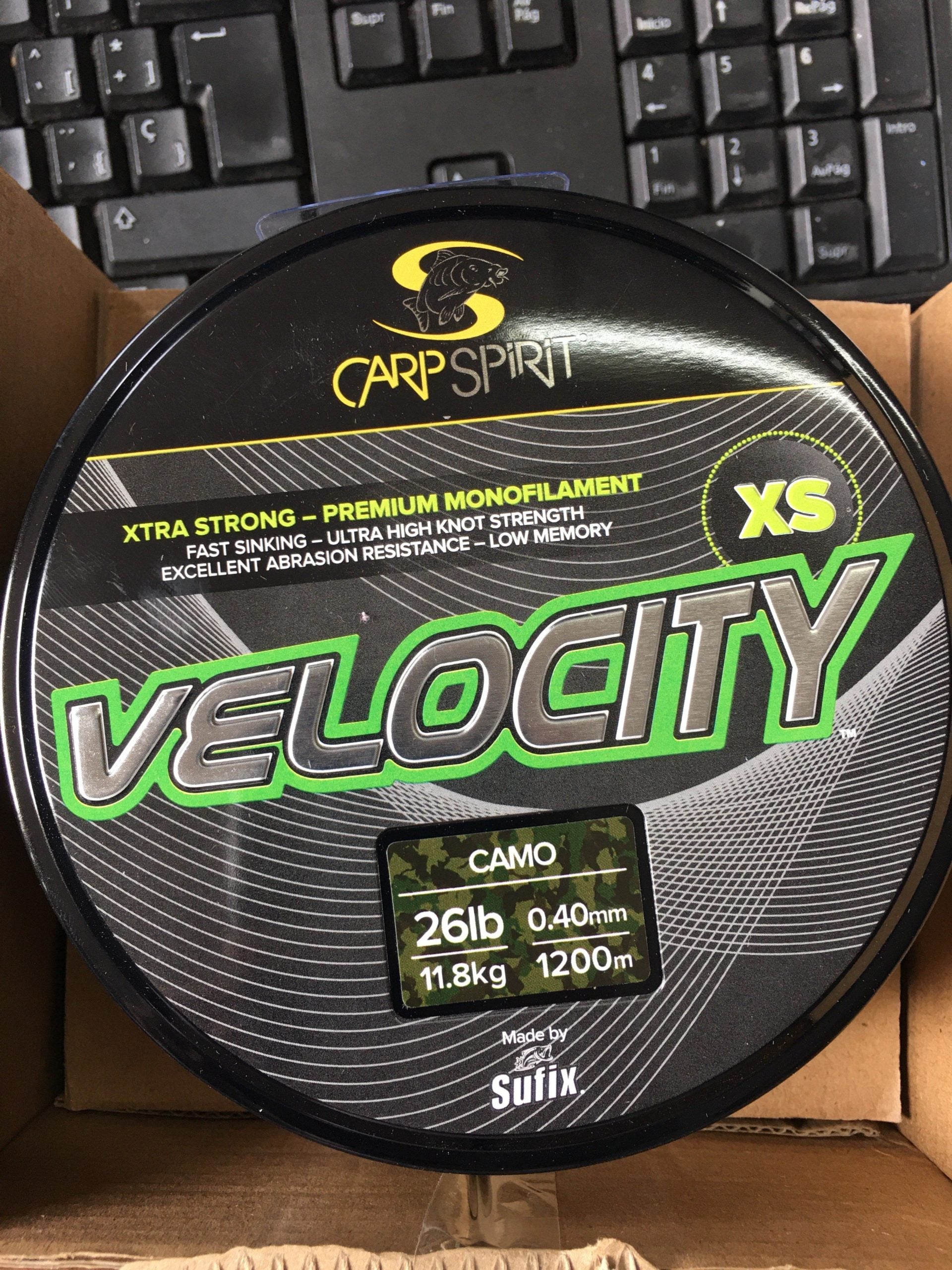 CARP SPIRIT VELOCITY CAMO XS 0.40MM 26LB-1200M - Carpfishingbarato CHIMBOMBO HILO