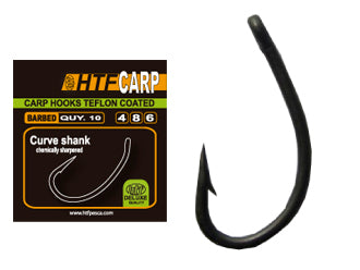 HTF CARP CARP HOOKS TEFLON COATED CURVE SHANK Nº8 - Carpfishingbarato CHIMBOMBO anzuelo