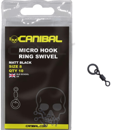 Canibal Tackle Micro Hook Ring Swivel 10 unid.