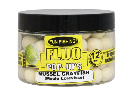 Fun Fishing Fluo Pop Ups Mussel Crayfish(Moule Ecrevisse)12mm