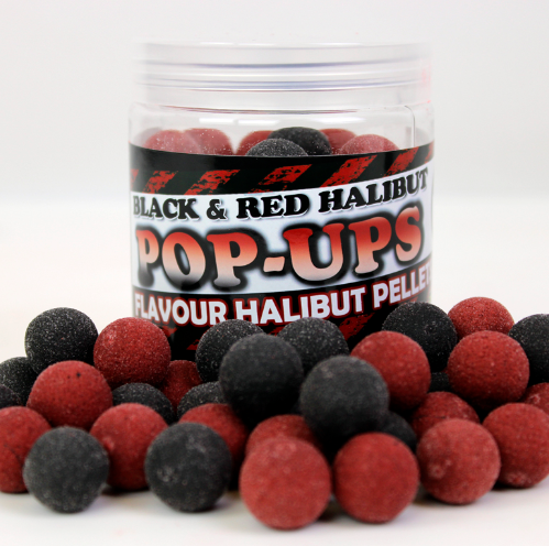 Proelite Baits Pop Ups Black & Red Halibut