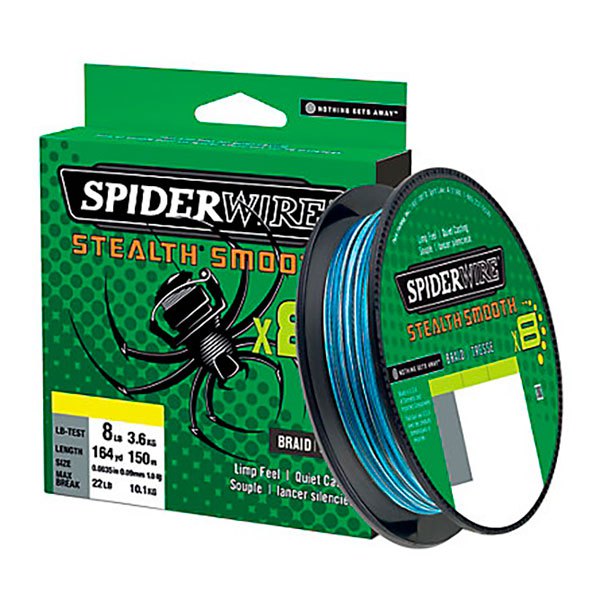 SPIDERWIRE STEALTH SMOOTH 8 MOSS GREEN 300M 0,25mm 27.30kg - Carpfishingbarato CHIMBOMBO HILO TRENZADO