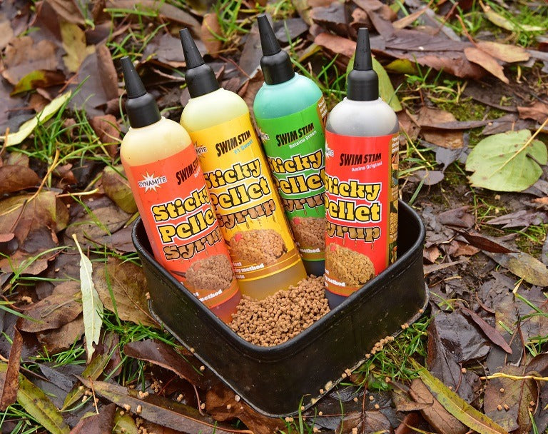 DYNAMITE SWIM STIM STICKY PELLET SYRUP BETAINE GREEN 300ML - Carpfishingbarato CHIMBOMBO LIQUIDO