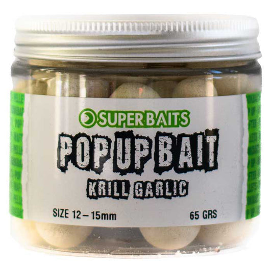 SUPERBAITS POP UPS KRILL GARLIC 12-15MM - Carpfishingbarato CHIMBOMBO POP UPS