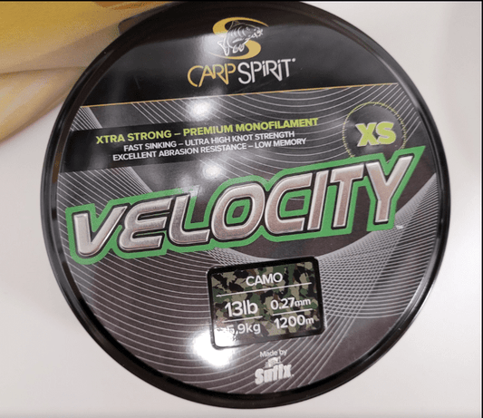 CARP SPIRIT VELOCITY CAMO 0.27 MM 1200 M - Carpfishingbarato CHIMBOMBO HILO